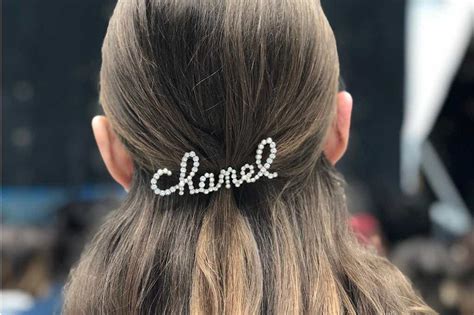 chanel pink hair clip|chanel hair extensions.